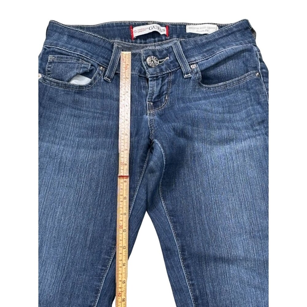 Guess Womens Medium Rise Straight Leg Jeans Size 24 Blue Denim - Picture 11 of 13